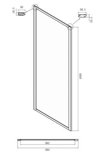 Душевой уголок Ambassador Forsa 17021104NX-70NX 130x70см хром/прозрачное